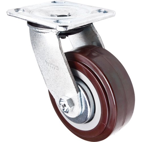 Roulette, Pivotant, 5" (127 mm), Polyur&eacute;thane, 650 lb (294 kg) Les Distributions ICE