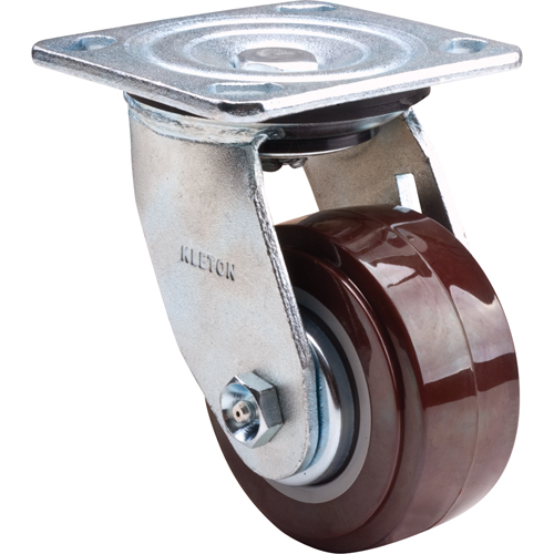 Roulette, Pivotant, 4" (101,6 mm), Polyur&eacute;thane,  Les Distributions ICE