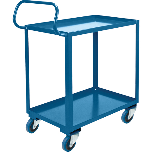 Chariot ergonomique &agrave; tablettes, 800 lb Capacit&eacute;, Acier, 20" la x 37" ha x 32" p, Bordure vers le haut Les Distributions ICE