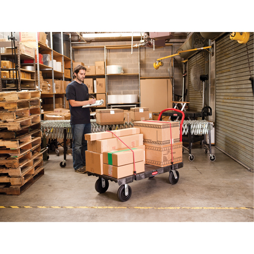 Heavy-Duty Platform Truck, 60" L x 30" W, 2000 lbs. Cap., Rubber Wheels Les Distributions ICE