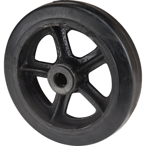 Mold-On Rubber Wheel, 8" (203 mm) Dia. x 2" (51 mm) W, 400 lbs. (181 kg.) Capacity Les Distributions ICE