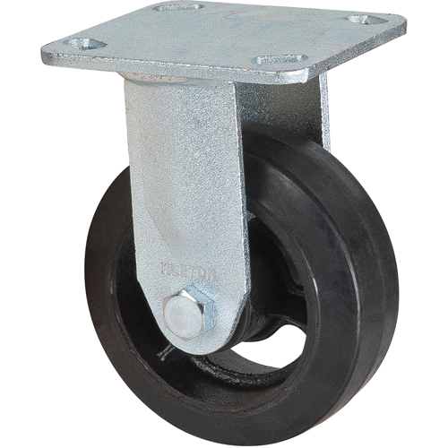 Roulette moul&eacute;, Fixe, 5" (127 mm), Caoutchouc, 440 lb (199 kg) Les Distributions ICE