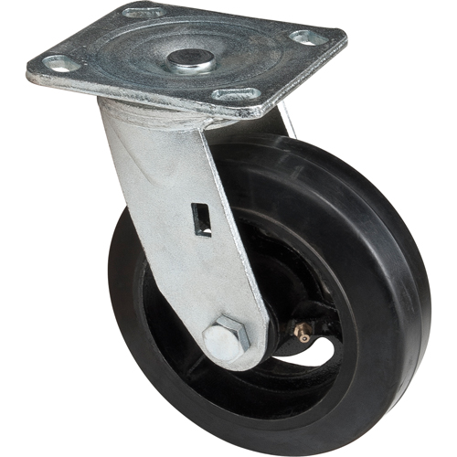 Roulette moul&eacute;, Pivotant, 6" (152,4 mm), Caoutchouc, 550 lb (249 kg) Les Distributions ICE