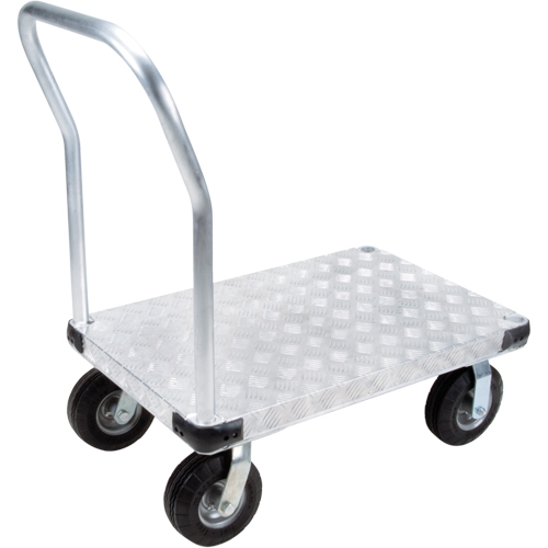 Aluminum Platform Truck, 24" W x 36" L, 1100 lbs. Cap., Flat Free Wheels Les Distributions ICE