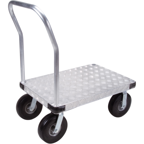 Chariots &agrave; plateforme en aluminium, 24" la x 36" lo, 1200 lb cap, Roues Anticrevaison Les Distributions ICE