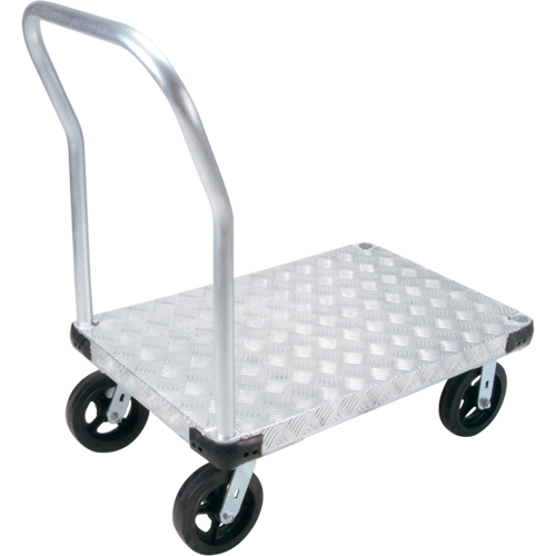 Chariots &agrave; plateforme en aluminium, 30" la x 60" lo, 2000 lb cap, Roues Caoutchouc moul&eacute; Les Distributions ICE