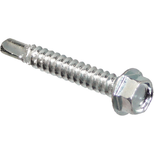 Self Drill Hex Washer, 1" x 10" L, Zinc Plated Les Distributions ICE