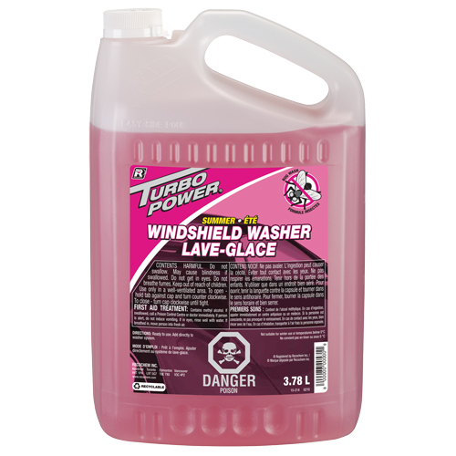 Turbo Power&reg; Summer Bug Wash Windshield Washer Fluid, Jug, 3.78 L Les Distributions ICE