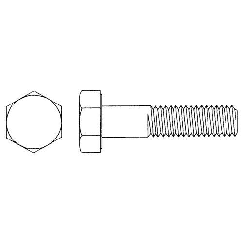 Hex Head Cap Screw, 3/8" Dia., 1-1/2" L, Zinc Plated, Coarse, Grade 5 Les Distributions ICE