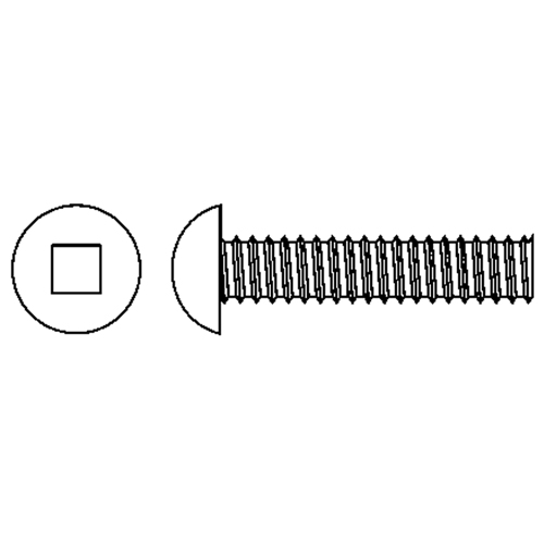 Round Head Machine Screws, #6-32 x 3" L, Zinc Plated Les Distributions ICE
