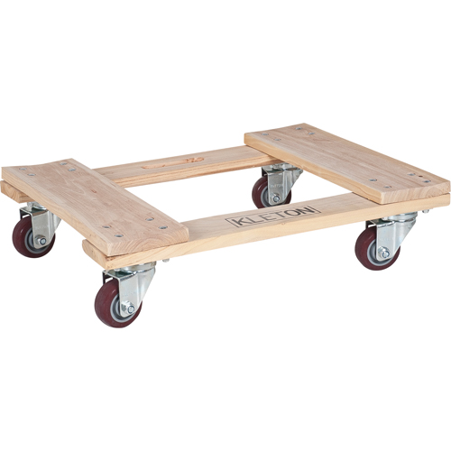 Socle roulant en bois dur, Roues en Polyur&eacute;thane, Capacit&eacute; de 900 lb, 18" la x 24" p x 7" h Les Distributions ICE