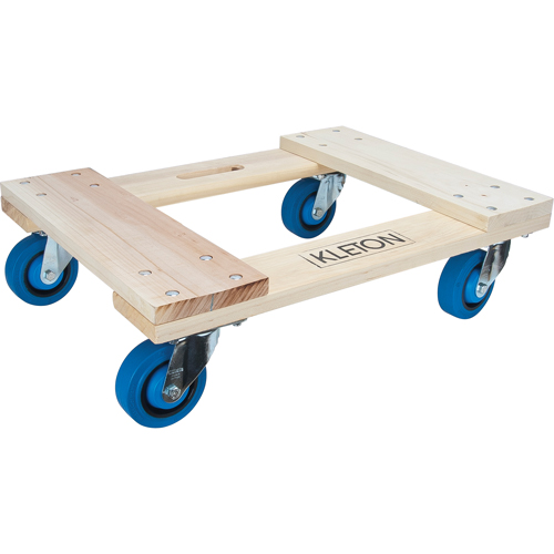 Hardwood Dolly, Rubber Wheels, 1400 lbs. Capacity, 18" W x 24" D x 7" H Les Distributions ICE
