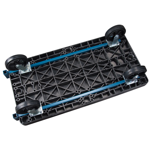 Plastic Platform Trucks, 60" L x 30" W, 2000 lbs. Cap., Mold-on Rubber Wheels Les Distributions ICE