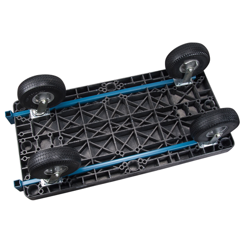 Chariots &agrave; plateforme en plastique, 48" lo x 24" la, 900 lb cap, Roues Anticrevaison Les Distributions ICE