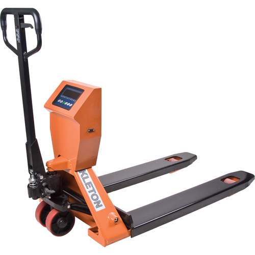 Transpalettes hydrauliques &agrave; balance num&eacute;rique, 44,5" lo x 27" la, Capacit&eacute; de 4400 lb Les Distributions ICE