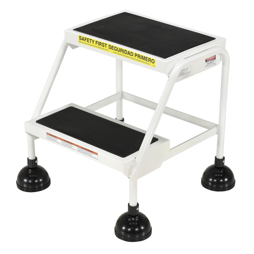 Stop-Step Ladders, 2 Steps, 16" Step Width, 18-9/16" Platform Height, Steel Les Distributions ICE
