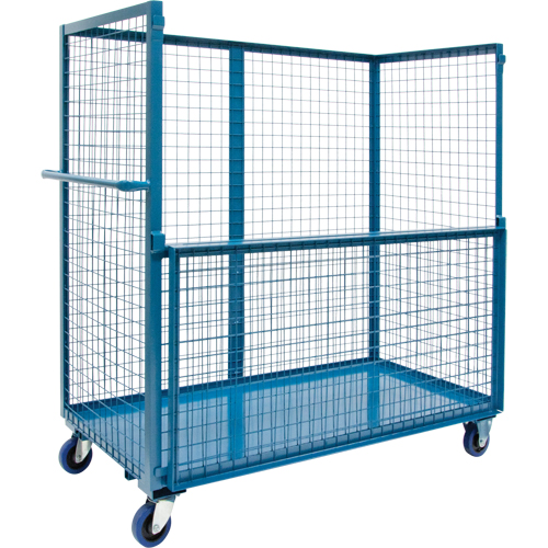 Wire Mesh Stock Truck, Steel, 24" x 55" x 48", 1200 lbs. Capacity Les Distributions ICE