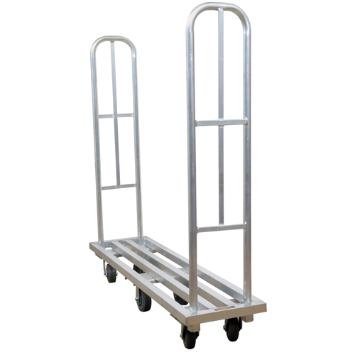 Aluminum U-Boat Platform Truck, 16" W x 63" L, 1322 lbs. Cap., Polyurethane Wheels Les Distributions ICE