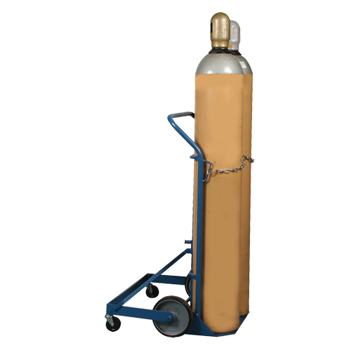 Chariot professionnel CC-2 pour deux bouteilles de gaz, Roues Caoutchouc moul&eacute;, Base de 16-7/8" la x 7-1/4" lo, 500 lb Les Distributions ICE