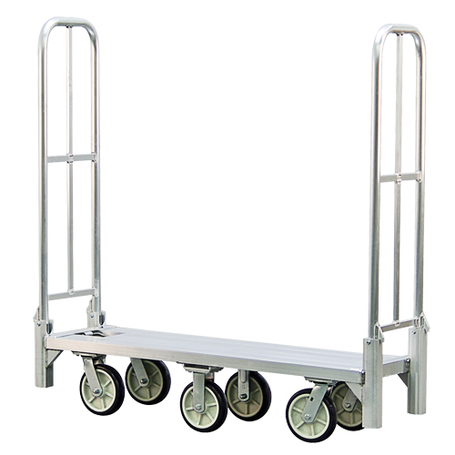 Chariot de livraison en vrac pliant en aluminium U-Boat, 18" la x 61" lo, 1200 lb cap, Roues Polyur&eacute;thane Les Distributions ICE