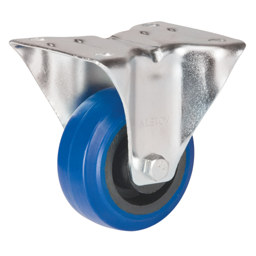 Blue Caster, Rigid, 3" (76 mm), Rubber, 285 lbs. (129 kg.) Les Distributions ICE