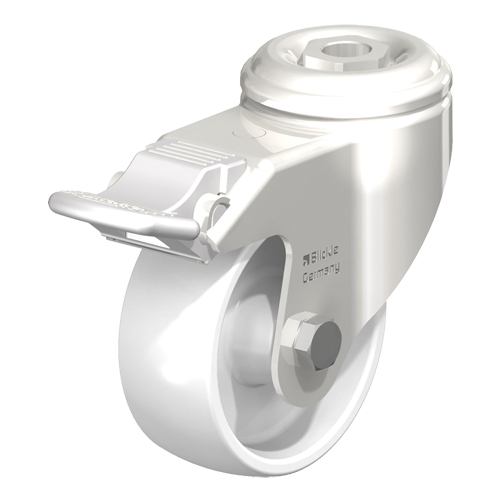 Impact-Resistant Nylon Caster, Swivel with Brake, 4" (102 mm) Dia., 265 lbs. (120 kg.) Capacity Les Distributions ICE