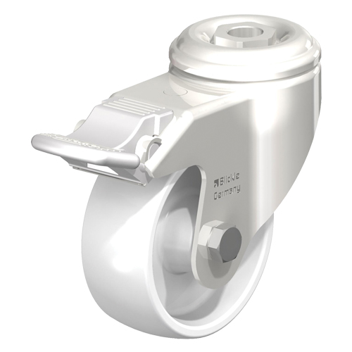 Stainless Steel Nylon Caster, Swivel with Brake, 5" (127 mm) Dia., 265 lbs. (120 kg.) Capacity Les Distributions ICE