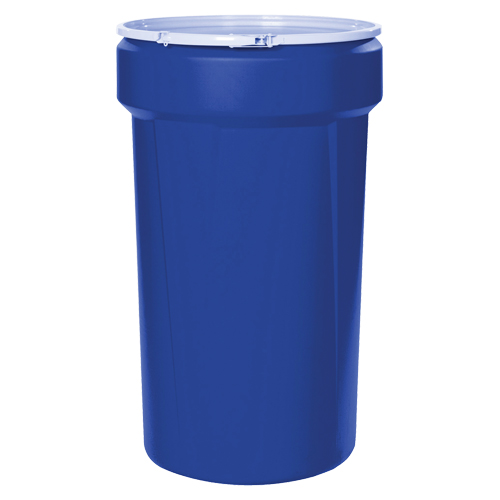 Nestable Polyethylene Drum, 55 US gal (45 imp. gal.), Open Top, Blue Les Distributions ICE