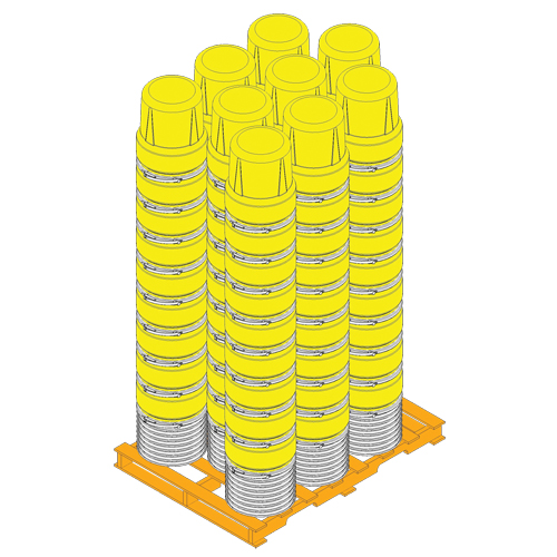 Baril emboîtable en poly&eacute;thyl&egrave;ne, 10 gal. US (8,33 gal. imp.), Dessus ouvert, Bleu Les Distributions ICE