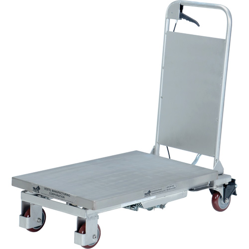 Manual Hydraulic Scissor Lift Table, 27-1/2" L x 17-5/8" W, Partial Stainless Steel, 400 lbs. Capacity Les Distributions ICE
