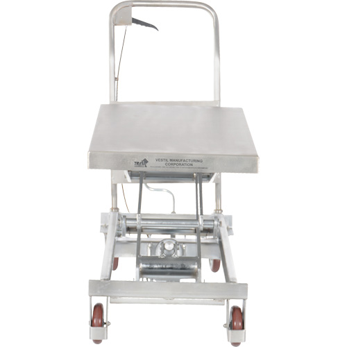 Manual Hydraulic Scissor Lift Table, 35-1/2" L x 20" W, Partial Stainless Steel, 800 lbs. Capacity Les Distributions ICE