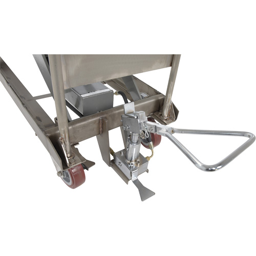 Manual Hydraulic Scissor Lift Table, 47" L x 24" W, Partial Stainless Steel, 2000 lbs. Capacity Les Distributions ICE