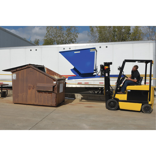 Self-Dumping Hopper, Steel, 2-1/2 cu.yd., Blue Les Distributions ICE