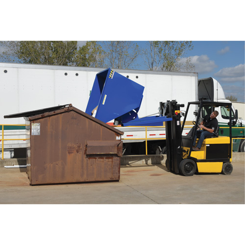 Self-Dumping Hopper, Steel, 2-1/2 cu.yd., Blue Les Distributions ICE