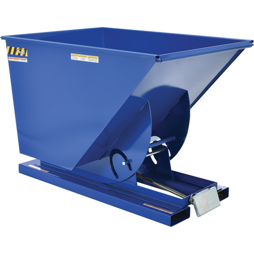Self-Dumping Hopper, Steel, 1 cu.yd., Blue Les Distributions ICE