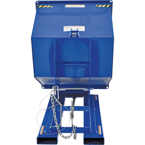 Self-Dumping Hopper, Steel, 1 cu.yd., Blue Les Distributions ICE