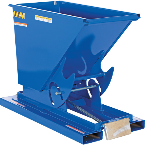 Self-Dumping Hopper, Steel, 1/3 cu.yd., Blue Les Distributions ICE