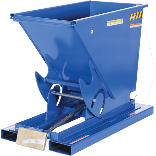 Self-Dumping Hopper, Steel, 1/3 cu.yd., Blue Les Distributions ICE