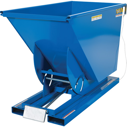 Conteneur autobasculeur, Acier, 3/4 vg³, Bleu Les Distributions ICE