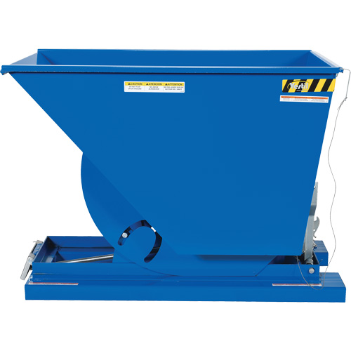 Conteneur autobasculeur, Acier, 3/4 vg³, Bleu Les Distributions ICE