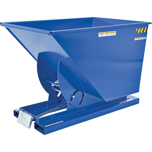Self-Dumping Hopper, Steel, 1 cu.yd., Blue Les Distributions ICE