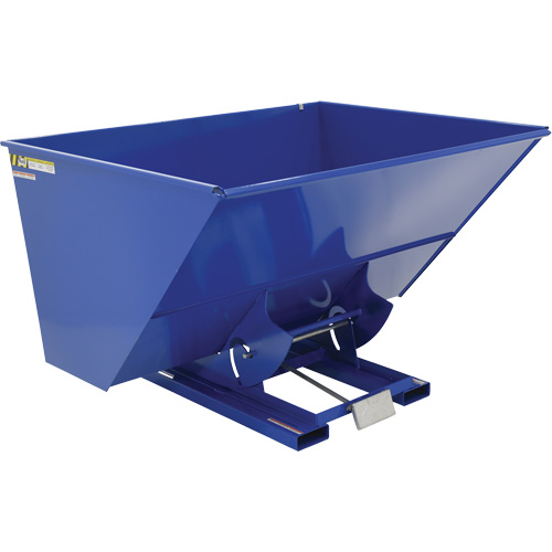 Self-Dumping Hopper, Steel, 3 cu.yd., Blue Les Distributions ICE