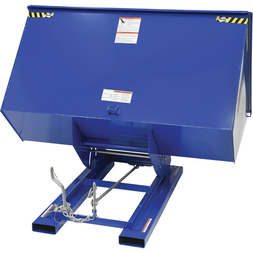 Self-Dumping Hopper, Steel, 3 cu.yd., Blue Les Distributions ICE