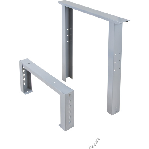 Pattes d'&eacute;tabli pour service industriel, Acier, 24" p x 34" h, Simple Les Distributions ICE