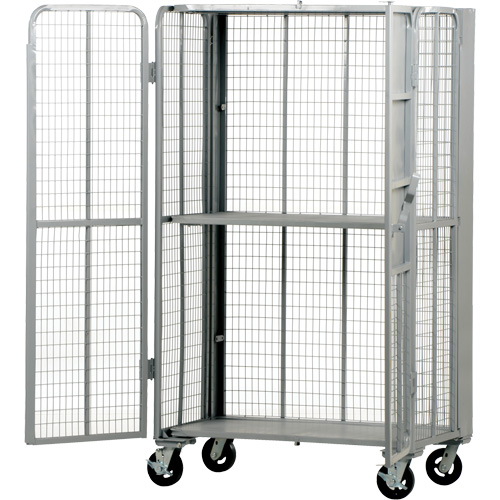 Chariot de s&eacute;curit&eacute; escamotable de s&eacute;rie FST, 1 niveaux, 27" lo x 45" la x 77" h, Cap. 2000 lb Les Distributions ICE
