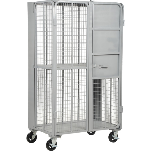 Chariot de s&eacute;curit&eacute; escamotable de s&eacute;rie FST, 1 niveaux, 27" lo x 45" la x 77" h, Cap. 2000 lb Les Distributions ICE
