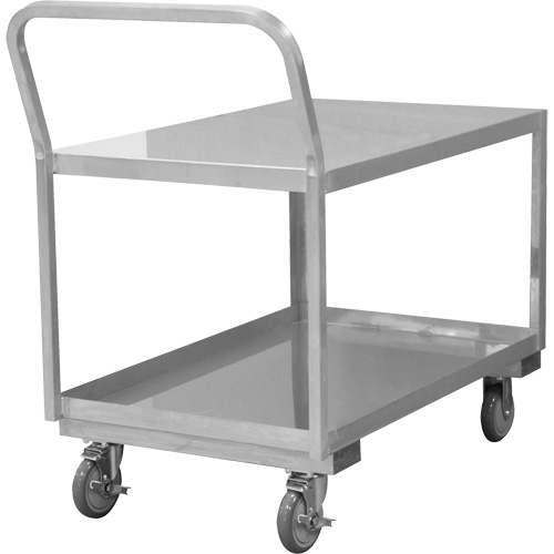 Industrial Grade Low Profile Shop Cart, 2 Tiers, 24-1/8" W x 40-3/4" D x 38-1/8" H, 1200 lbs. Cap. Les Distributions ICE