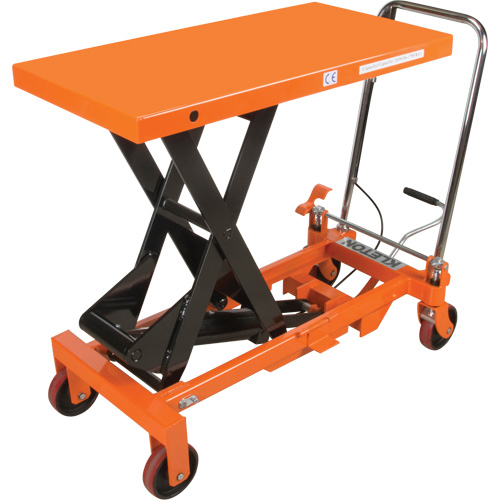 Hydraulic Scissor Lift Table, 39-1/2" L x 20" W, Steel, 1650 lbs. Capacity Les Distributions ICE