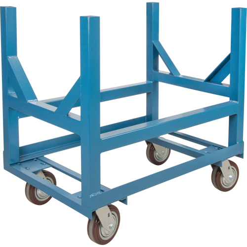 Chariot &agrave; berceaux pour tuyaux et barres, 24" lo x 24" la x 34" h, Capacit&eacute; de 2500 lb, Roue Polyur&eacute;thane Les Distributions ICE
