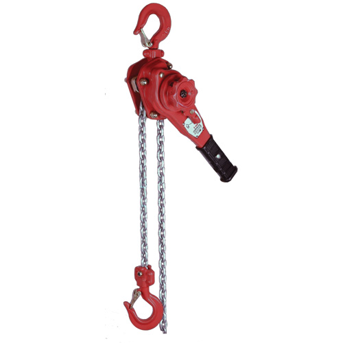 Palan &agrave; levier extr&ecirc;mement l&eacute;ger de la s&eacute;rie VQ, Lev&eacute;e 10', Cabacit&eacute; 2300 lb (1,6 tonne), Chaîne en Zinc Les Distributions ICE